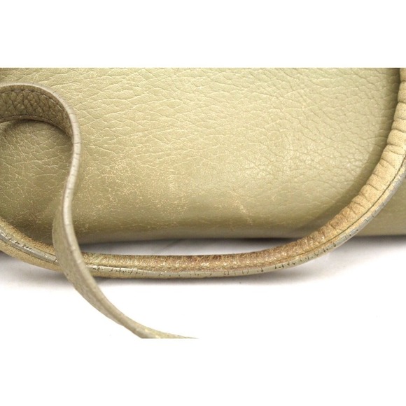 VTG Etienne Aigner Textured Bone Leather Satchel Bag Purse Shoulder A Logo Tag - Picture 5 of 7